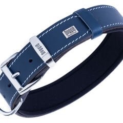 Doggie Comfort Deri Kemik Desenli Köpek Boyun Tasması Medium Mavi 4x52-60 Cm