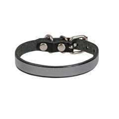 Cattie Reflektörlü Deri Kedi Boyun Tasması Small Siyah 1x16-20 Cm