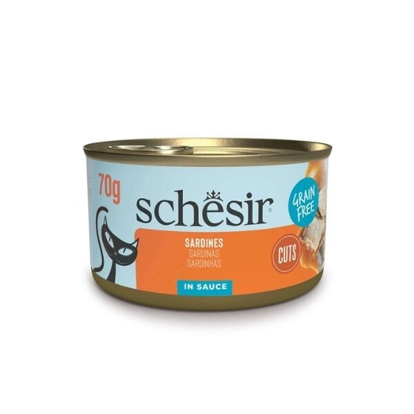 Schesir Sos İçinde Sardalyalı Yetişkin Konserve Kedi Maması 1 Adet 70 Gr