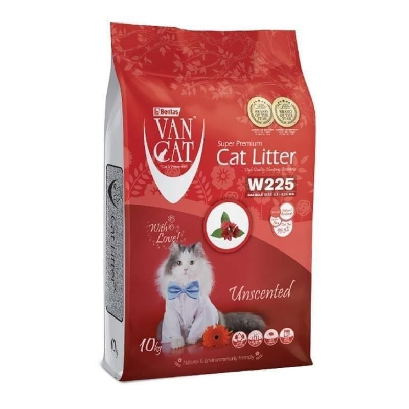Van Cat Naturel Kokusuz İnce Taneli Topaklanan Bentonit Kedi Kumu 10 Lt