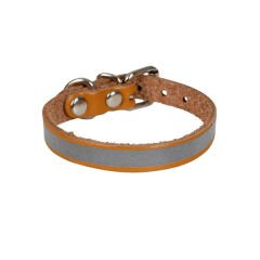 Cattie Reflektörlü Deri Kedi Boyun Tasması Small Camel 1x16-20 Cm