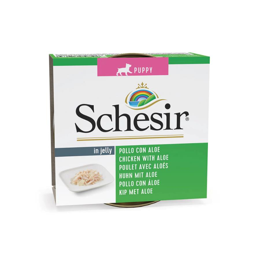 Schesir Jelly Tavuk Fileto ve Aloe Vera Jöle İçinde Yavru Köpek Konservesi 150 gr