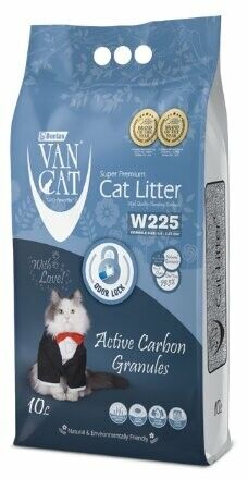 Van Cat Aktif Karbonlu İnce Taneli Topaklanan Bentonit Kedi Kumu 10 Lt