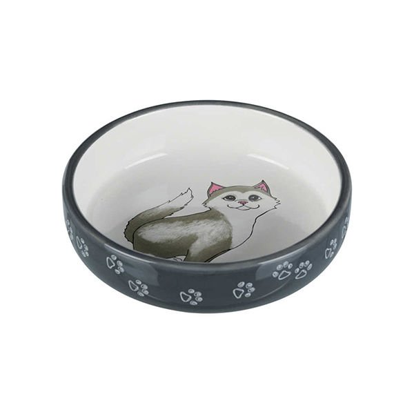 Trixie Kısa Burunlu Kedi Seramik Mama ve Su Kabı 0.3 Lt