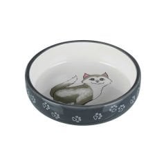 Trixie Kısa Burunlu Kedi Seramik Mama ve Su Kabı 0.3 Lt