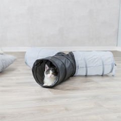 Trixie 3 Girişli Kedi Oyun Tüneli Gri/Beyaz 3x22x50 Cm
