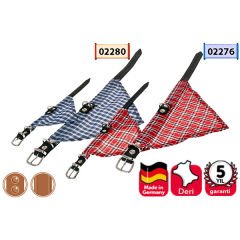 Karlie Deri Bandanalı Köpek Boyun Tasması Mavi 37 Cm