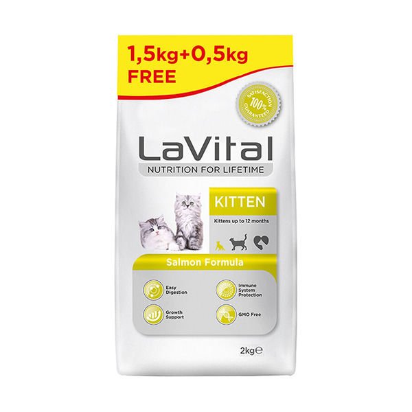 Lavital Kitten Somonlu Yavru Kedi Maması 1.5+500 Gr Hediyeli