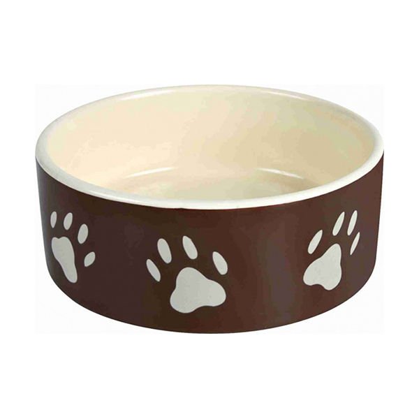 Trixie Patili Kedi ve Köpek Seramik Mama ve Su Kabı Kahverengi 0.3 Lt 12 Cm
