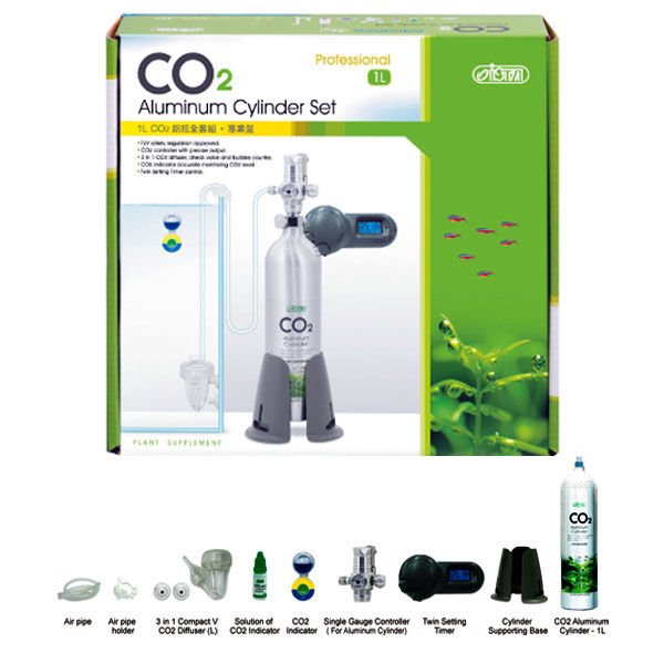 Ista CO2 Aluminyum Cylinder Profosyonel Akvaryum 1 Lt