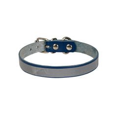 Cattie Reflektörlü Deri Kedi Boyun Tasması Medium Royal Mavi 1x20-23 Cm