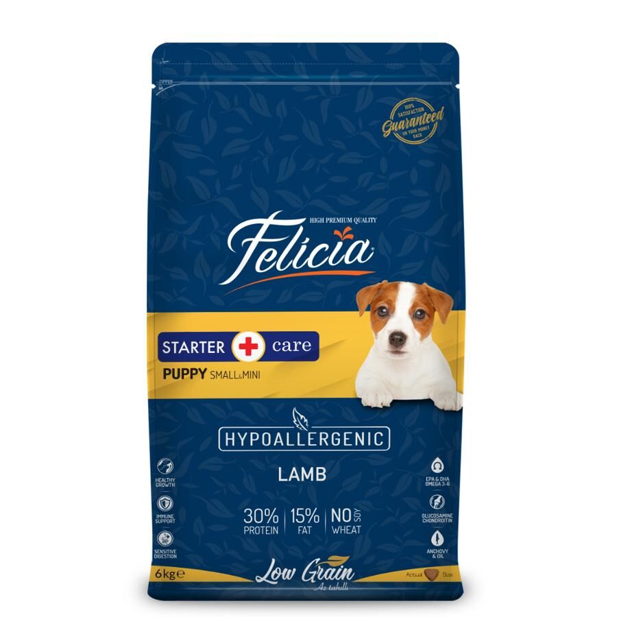 Felicia Kuzu Etli Küçük Irk Yavru ve Hamile Köpek Maması 2X3 Kg