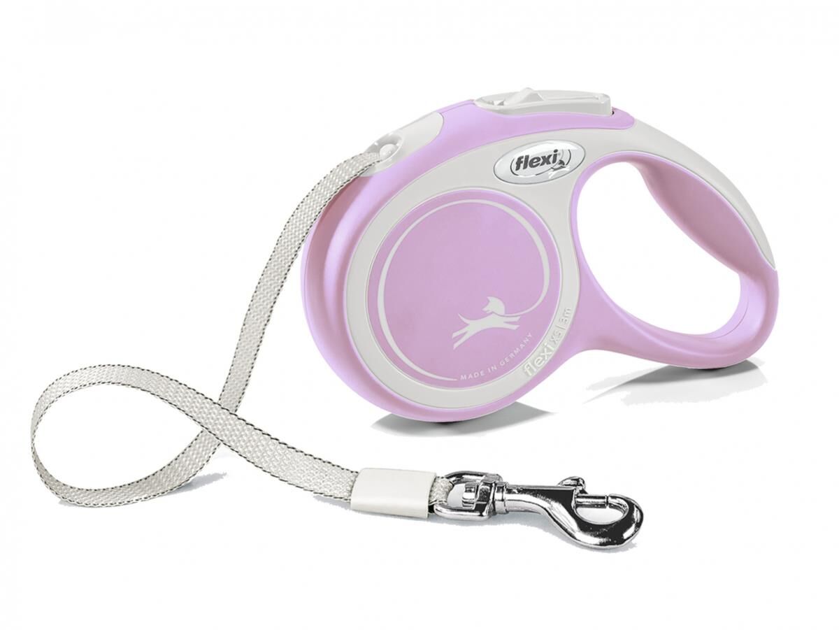 Flexi New Comfort Şerit Otomatik Köpek Gezdirme Tasma Small Rose 5 mt