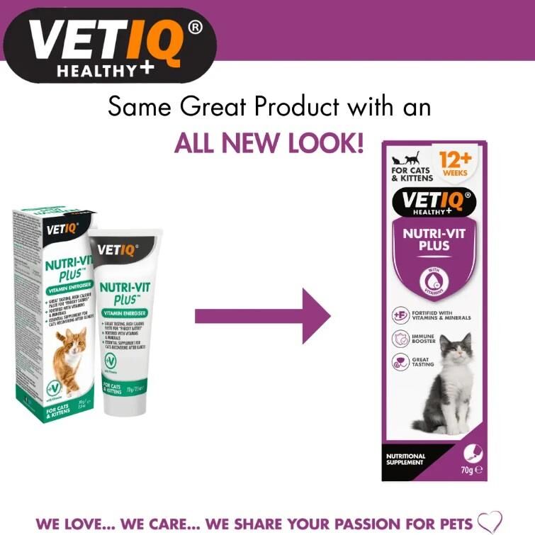 Vet IQ Nutri-vit Plus for Cats & Kittens Kediler İçin Vitamin & Mineral Takviyesi 70 gr