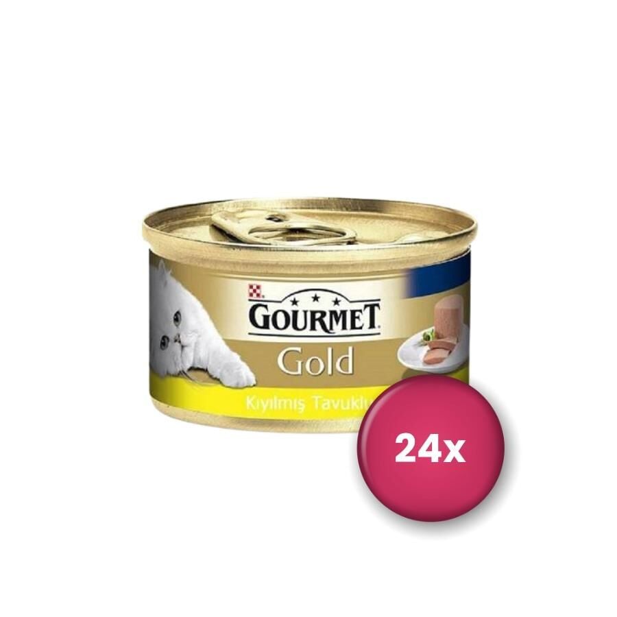 Gourmet Gold Kıyılmış Tavuklu Yetişkin Kedi Konservesi  24 X 85 gr