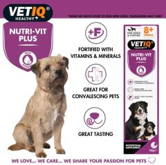 Vet IQ Nutri-Vit Plus Yetişkin ve Yavru Köpekler İçin Vitamin Ve Mineral Takviyesi 100 gr