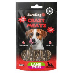 Euro Dog Kuzulu Şerit Doğal Köpek Ödül Maması 100 Gr