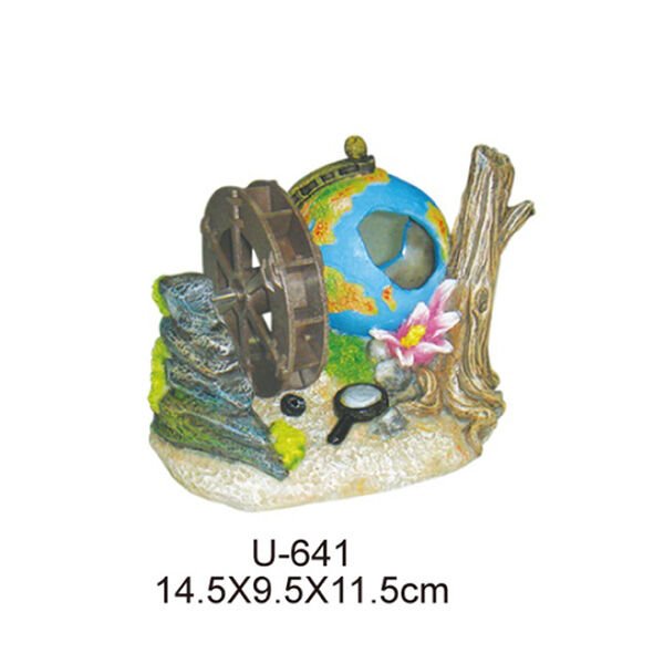 Kw Zone Akvaryum Dekoru Çarklı Fıçı 14x9.5x11.5 Cm