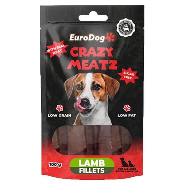 Euro Dog Kuzulu Fileto Doğal Köpek Ödül Maması 100 Gr