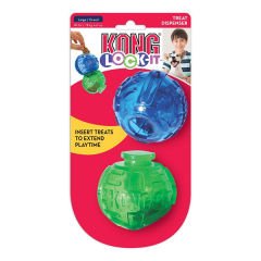 Kong Çift Top Lock-It Ödüllü Köpek Oyuncağı 14 Cm