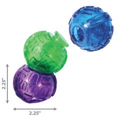 Kong Çift Top Lock-It Ödüllü Köpek Oyuncağı 14 Cm