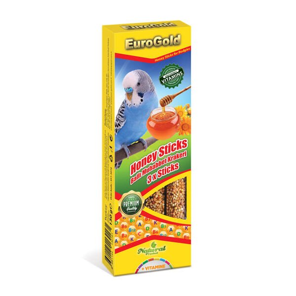 Euro Gold Muhabbet Kuşu Ballı Kraker 3 Adet 130 Gr