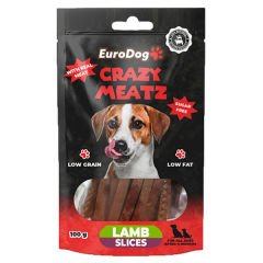 Euro Dog Kuzu Eti Dilimli Doğal Köpek Ödül Maması 100 Gr