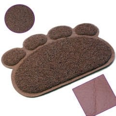 Euro Cat Mat Kedi Pati Desenli Paspası Kahverengi 60x45 Cm