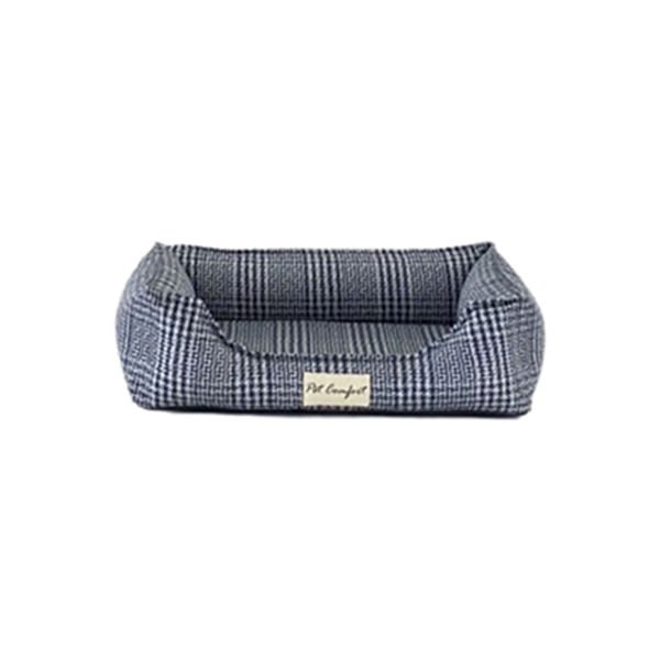 Pet Comfort Delta Varius Kedi ve Köpek Yatağı Kareli Mavi Xsmall 45x55 Cm