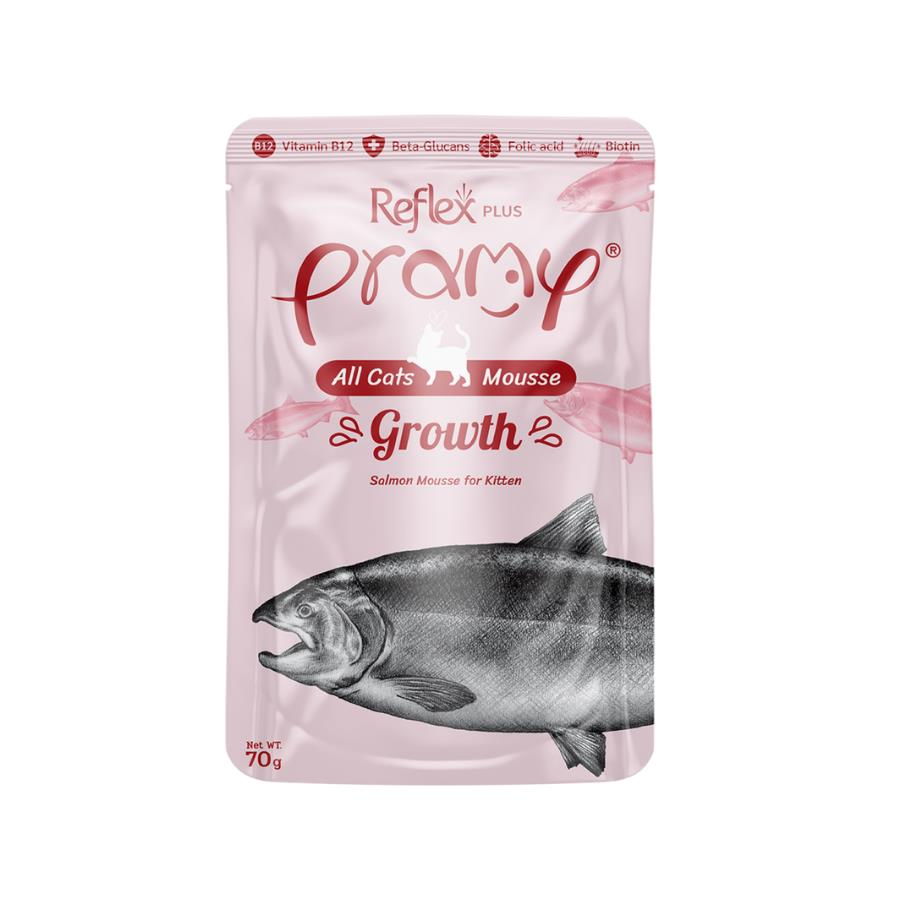 Pramy Growth Folik Asit İçerikli Yavru Gelişimi İçin Somon Balıklı Pure Kedi Konserve Maması 70 gr