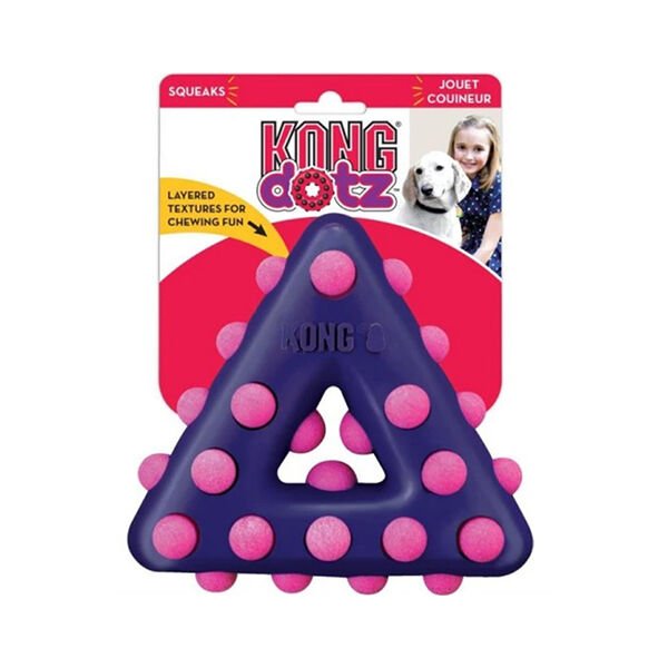 Kong Dotz Üçgen Kauçuk Köpek Oyuncağı Small 10 Cm