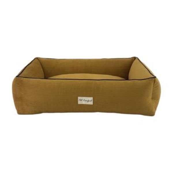 Pet Comfort Golf Vita Biye Kedi ve Köpek Yatağı Hardal/Parliament Mavi Medium 90x70 Cm
