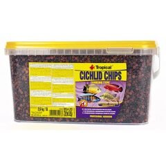 Tropical Cichlid Chips Cichlid Balıkları için Renklendirici Cips Balık Yemi 1000 Ml 520 Gr