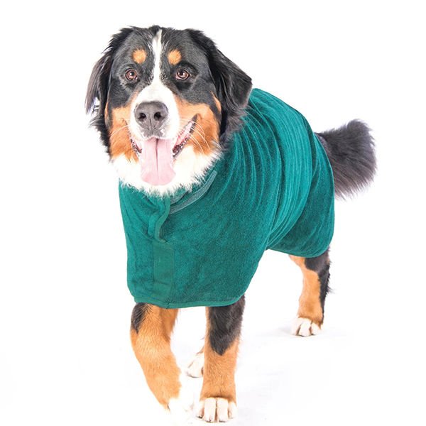 Ruff & Tumble Süper Emici Pamuklu Köpek Bornozu Zümrüt Yeşili Medium 30-36 Cm