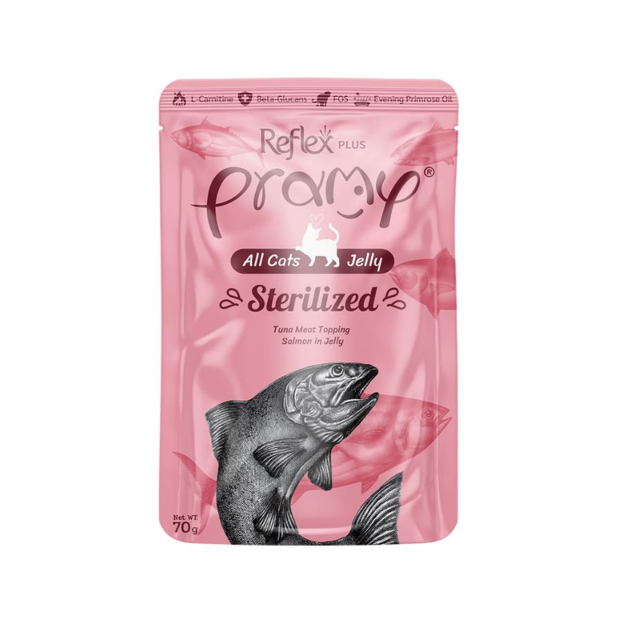 Pramy Strerilizied  Probiyotik İçerikli Kısırlaştırılmış Ton Balıklı Yetişikin Kedi Konserve Maması 70 gr