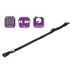 Karlie Çıngıraklı Kedi Boyun Tasması Siyah 10 Mm 20-30 Cm