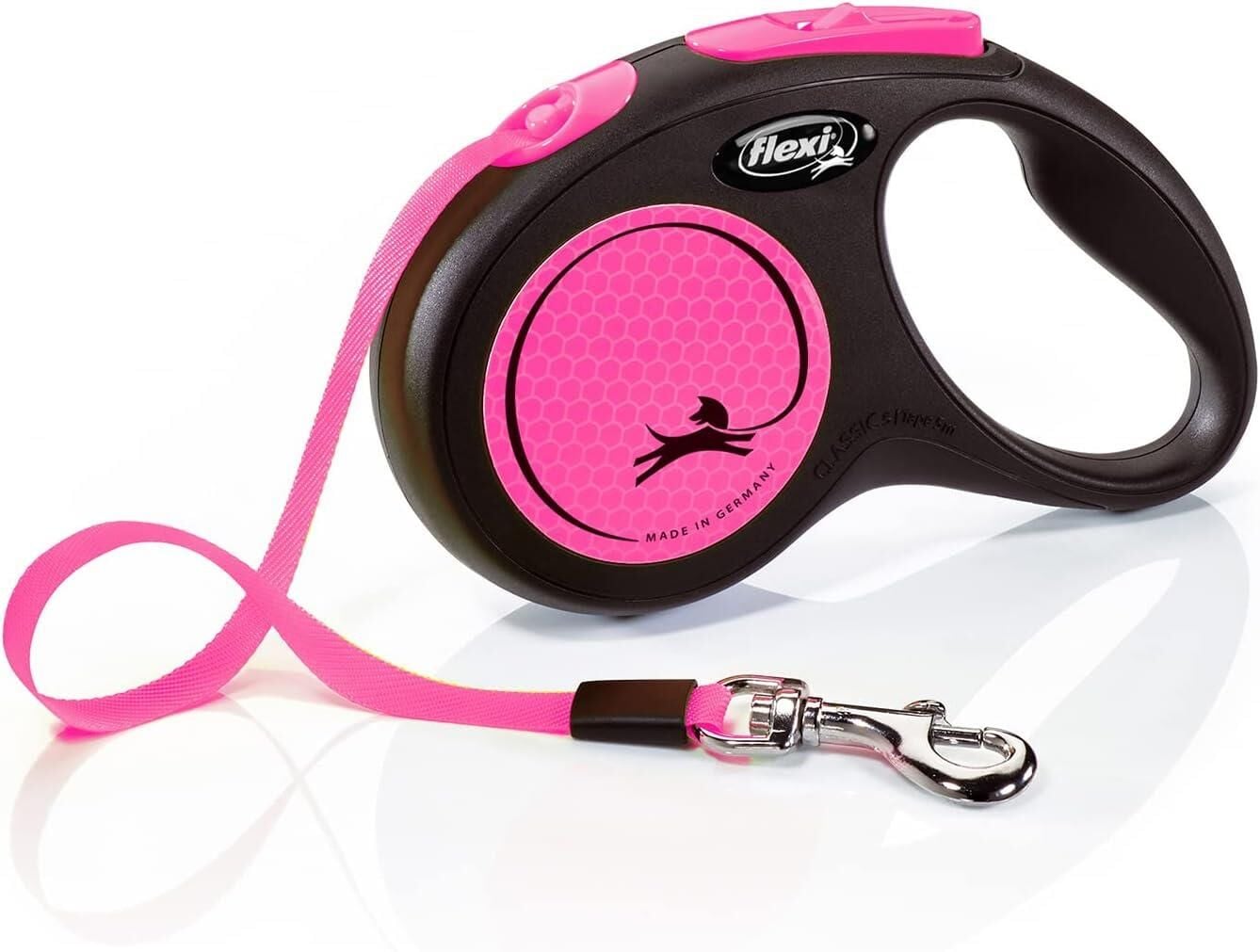 Flexi Neon Şerit Otomatik Köpek Tasması Small 5 mt Pembe