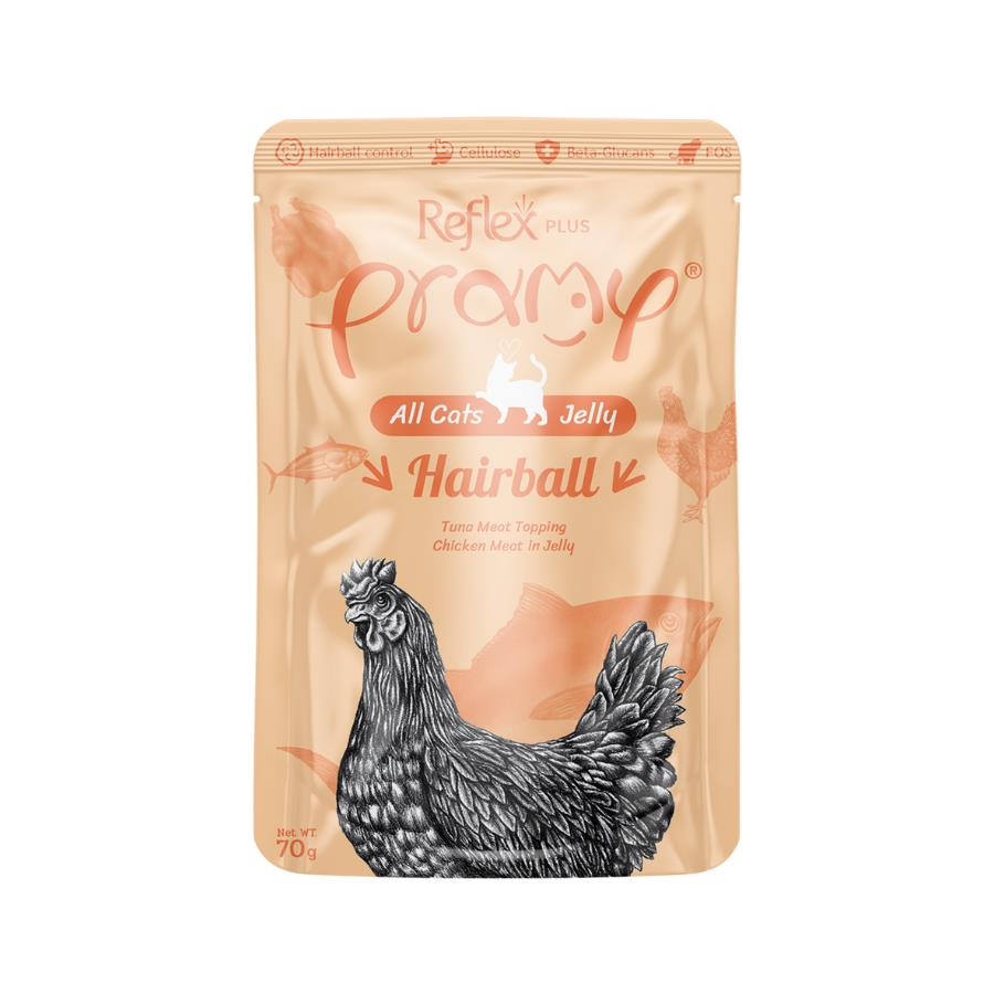 Pramy Hairball Kıl Yumağı Önleyici Ton Balıgı Ve Tavuklu Yetişikin Kedi Konserve Maması 70 gr
