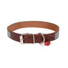 Cattie Reflektörlü Deri Kedi Boyun Tasması Xxlarge Kahverengi 1.5x29-33 Cm