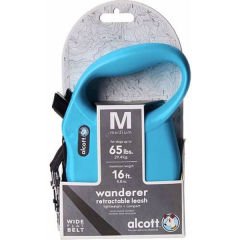 Alcott Wanderer Otomatik Şerit Köpek Gezdirme Tasması Medium Mavi 5 Mt