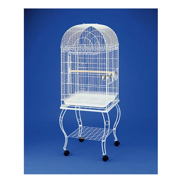 Qh Pet Cage Sehpalı Açılır Çatılı Papağan Kafesi Beyaz 51x51x152 Cm