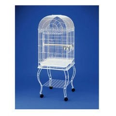 Qh Pet Cage Sehpalı Açılır Çatılı Papağan Kafesi Beyaz 51x51x152 Cm