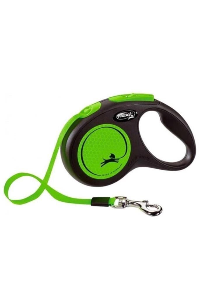Flexi Neon Şerit Otomatik Tasma S Yeşil  5 mt