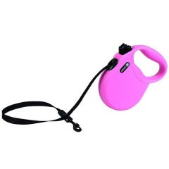 Alcott Wanderer Otomatik Şerit Köpek Gezdirme Tasması Medium Pembe 5 Mt