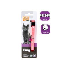 Karlie Çıngıraklı Kedi Boyun Tasması Pembe 10 Mm 25-35 Cm