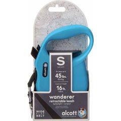 Alcott Wanderer Otomatik Şerit Köpek Gezdirme Tasması Small Mavi 5 Mt