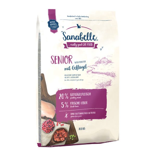Sanabelle Senior Tahılsız Kümes Hayvanlı Yaşlı Kedi Maması 10 Kg