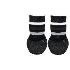 Trixie Çizgili Köpek Çorabı Kaymaz 2 Adet Large/Xlarge Siyah