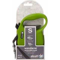 Alcott Wanderer Otomatik Şerit Köpek Gezdirme Tasması Small Yeşil 5 Mt