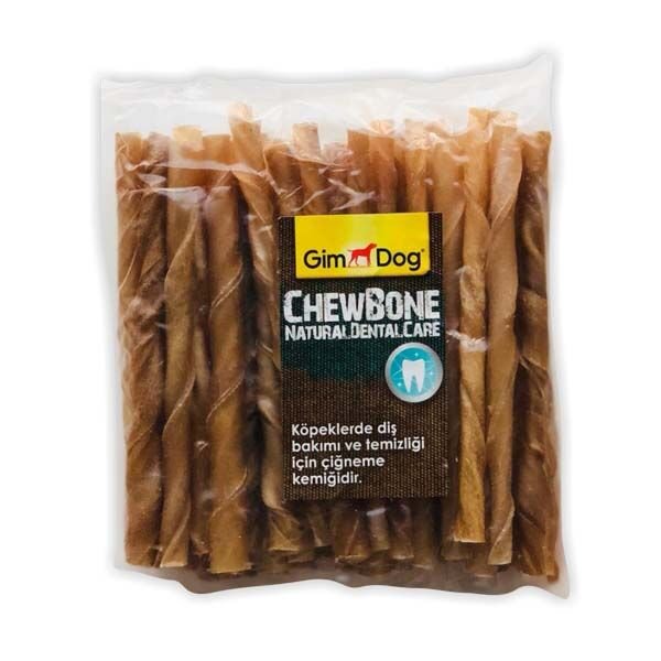 Gimdog Mordimi Ağız ve Diş Sağlığı için Naturel Köpek Çiğneme Kemiği 50 Adet 300 Gr